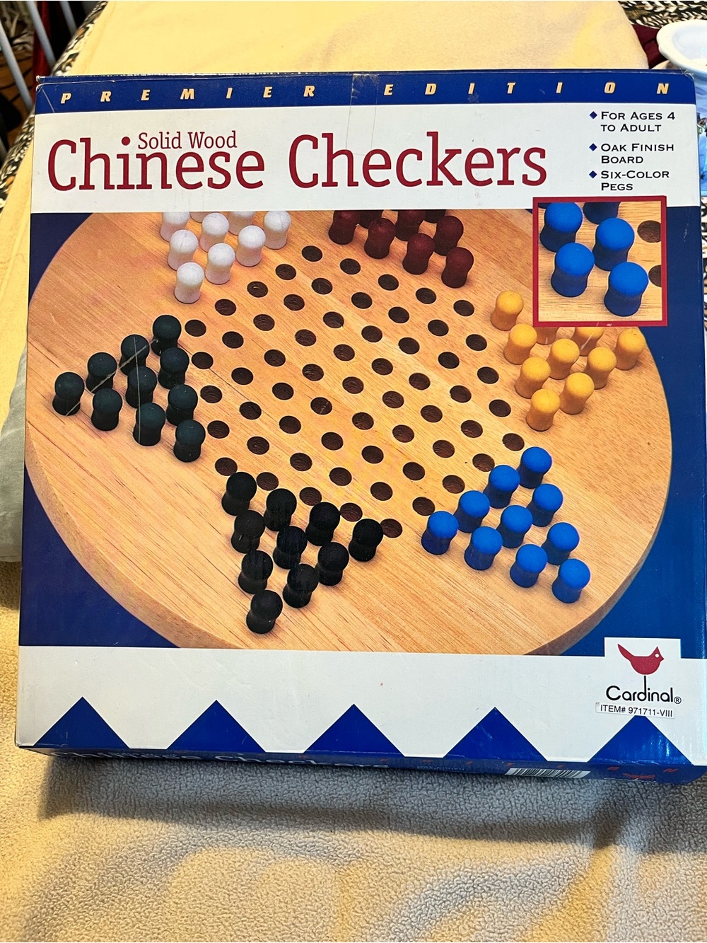 Retro 1997 Solid Wood Chinese Checkers Game